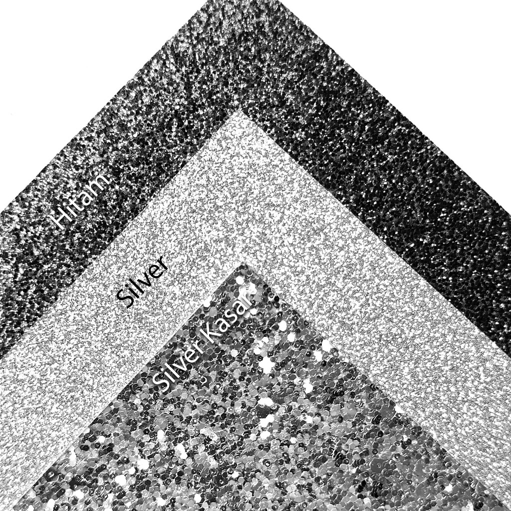 

Kertas Glitter Kasar Paper 300 gsm A4 - Silver