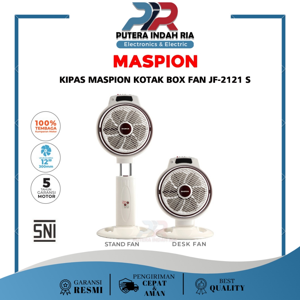 Kipas Angin Maspion Kotak Box Fan 12 Inch JF-2121 S / JF-2121S 12inch