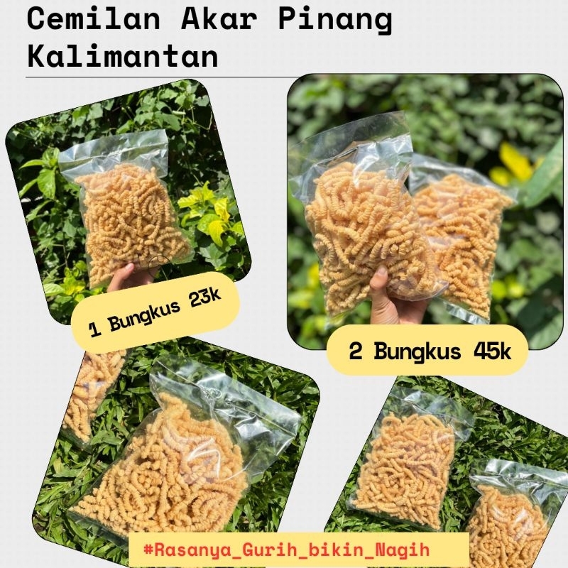 

Cemilan Akar Pinang Rasanya gurih 1/4kg