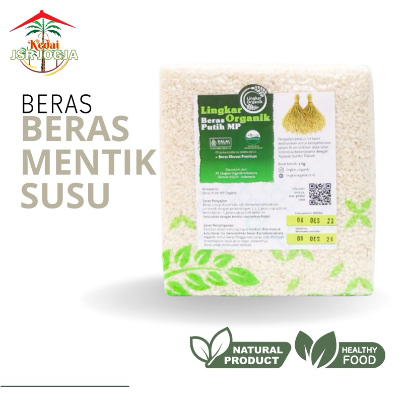 

Beras Mentik Susu - Beras Menthik Putih - Beras Lingkar Organik - Beras MPASI | Kemasan Vakum 1 Kg