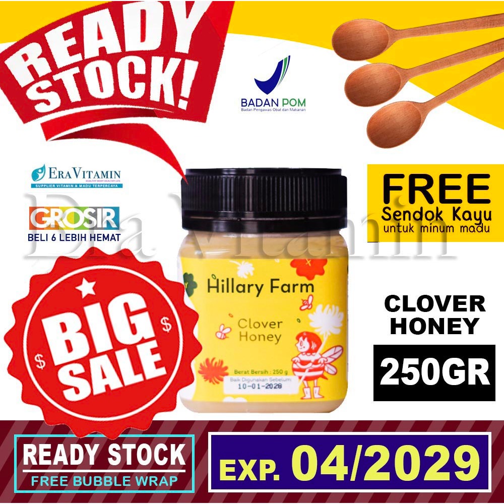 

Hillary Farm Clover Honey (250gr) - madu anak