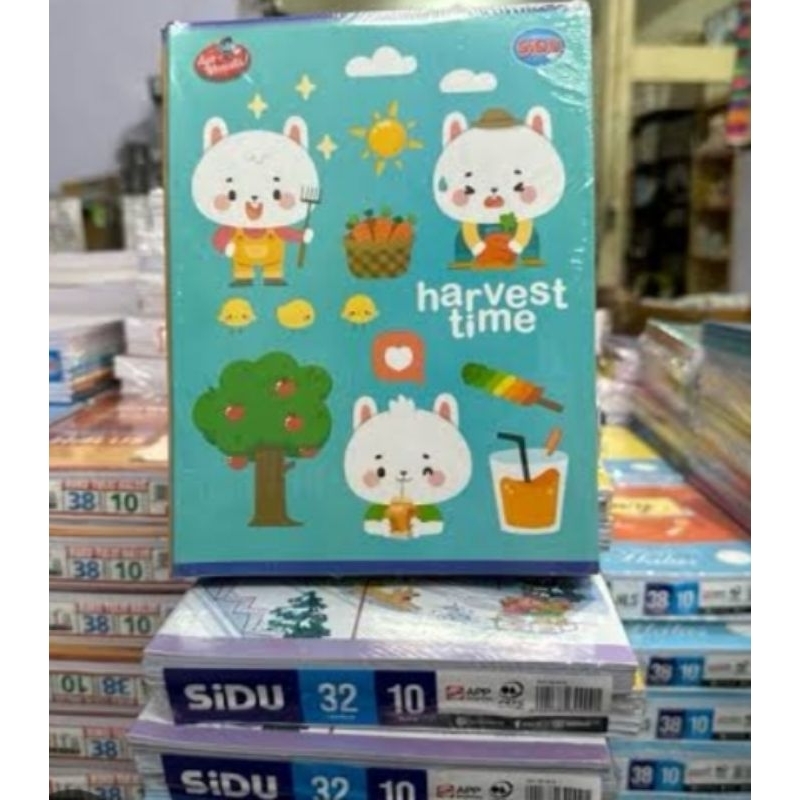 

buku tulis SIDU 38 Lembar(10pcs) ukuran kwarto/pendek.