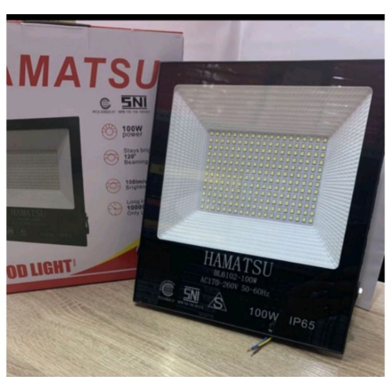 lampu sorot outdor Hamatsu 100 WAT LAMPU sorot Jalan LED Anti AIR Kap lampu sorot Jalan 100 wat hama