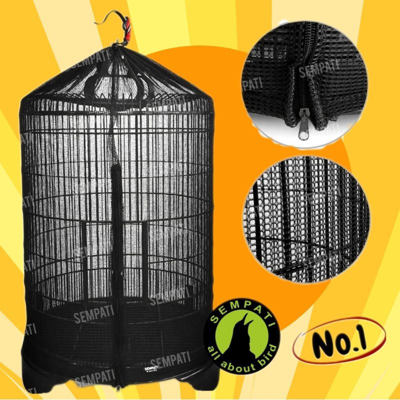 Kerodong Transparan Murai Bulat Hitam Ekonomis