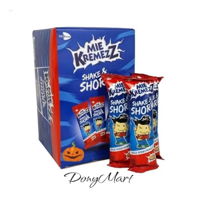 

Mie Kremezz Shake & Shorr Rasa Ayam Panggang 1000 an 1 Box Isi 20+1