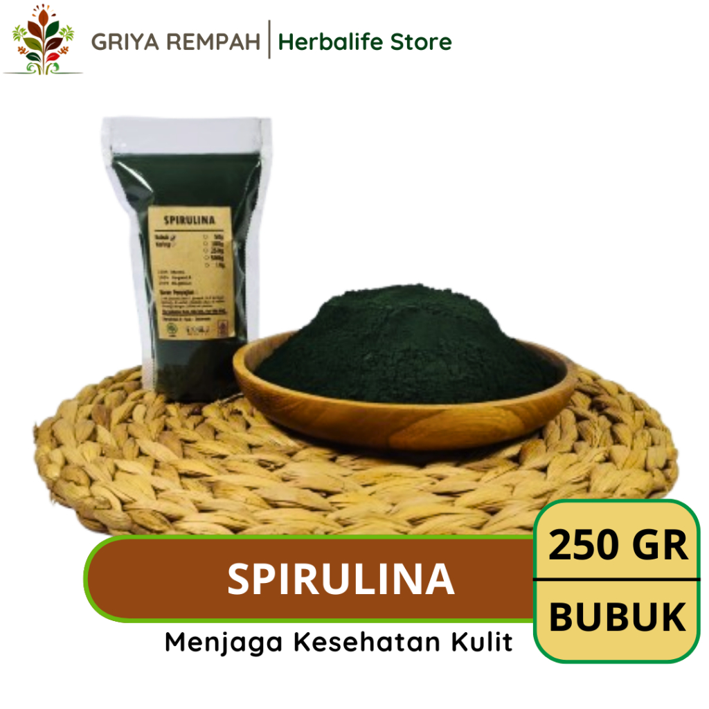 

SPIRULINA BUBUK 250 GRAM Rempah Herbal Simplisia Spirullina Superfood Alami untuk Kesehatan Detoks dan Perawatan Kulit Ramuan Kering Jamu Tradisional Arthrospira