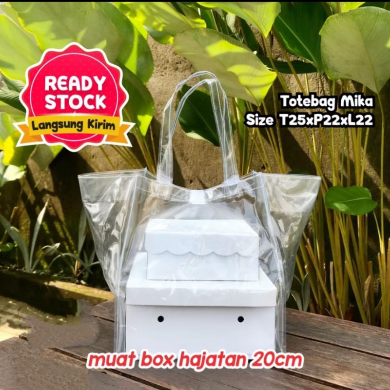 

Tas mika plastik bening T25xP22xL22
