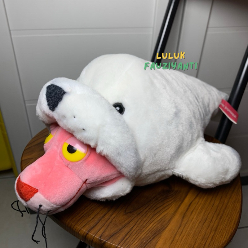 Boneka Pink Phanter Kostum Harp Seal 48cm (Preloved)