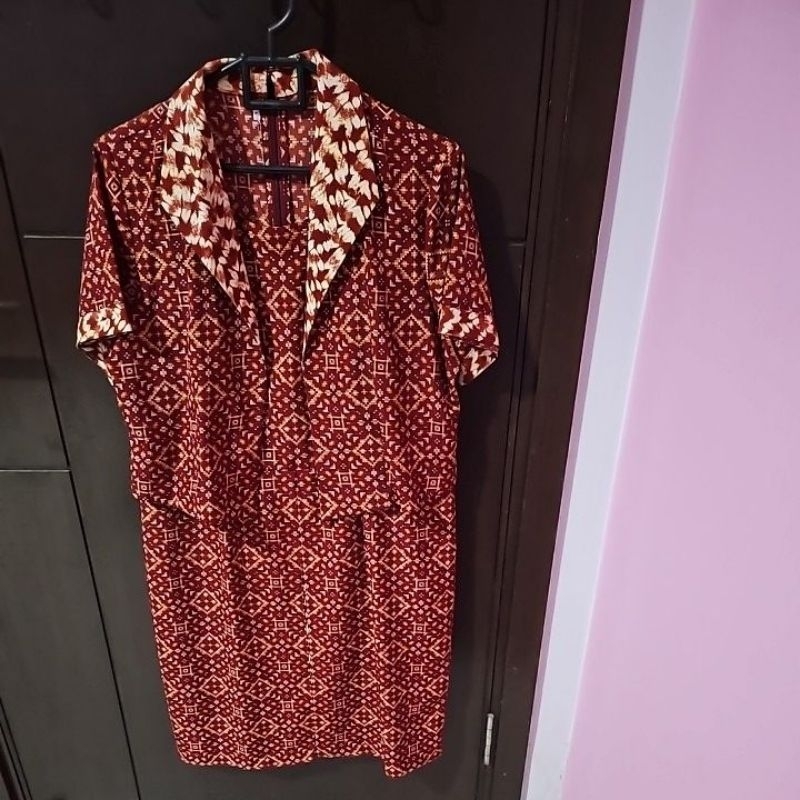 PRELOVED-BATIK KERIS-Dress batik uk.L