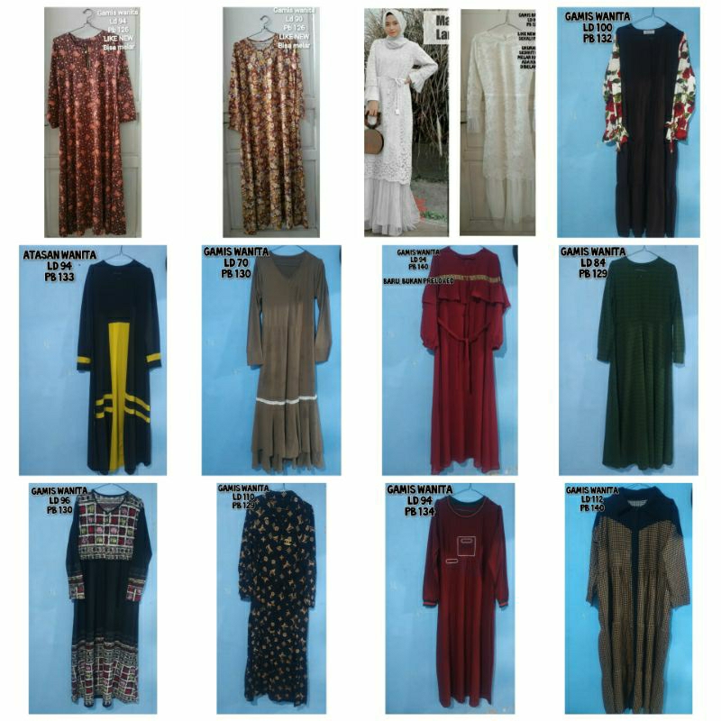 Sale / diskon / obral / gamis wanita preloved / baju gamis wanita / gamis bekas