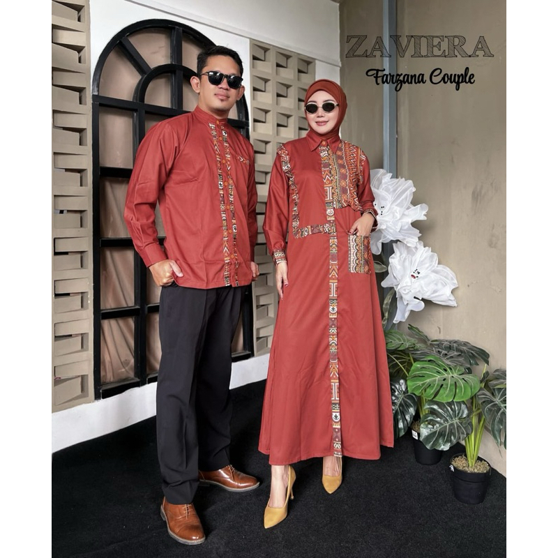 Zaviera Farzana Couple Set gamis + koko