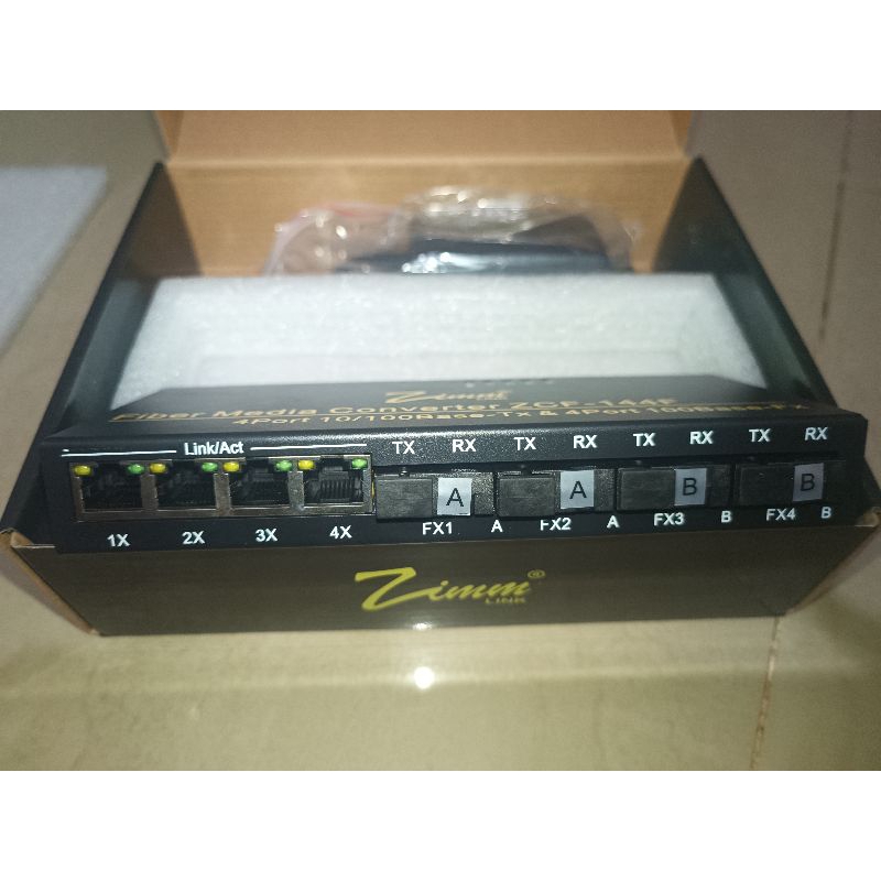 Zimmlink HTB Media Converter AABB 4FO 4LAN AB 2FO 2LAN AB 2FO 4LAN 100Mbps