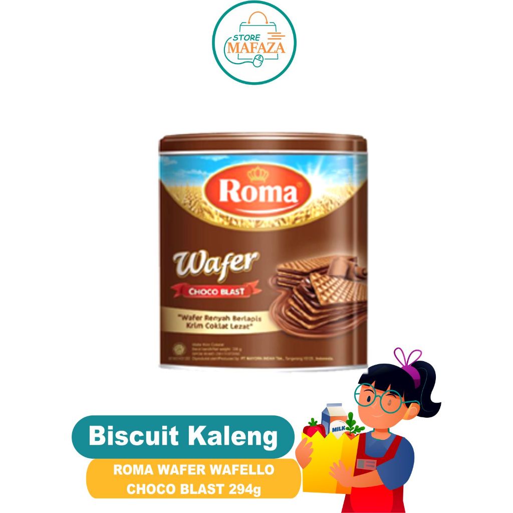 

ROMA Biscuit Kaleng ROMA WAFER WAFELLO CHOCO BLAST 294g