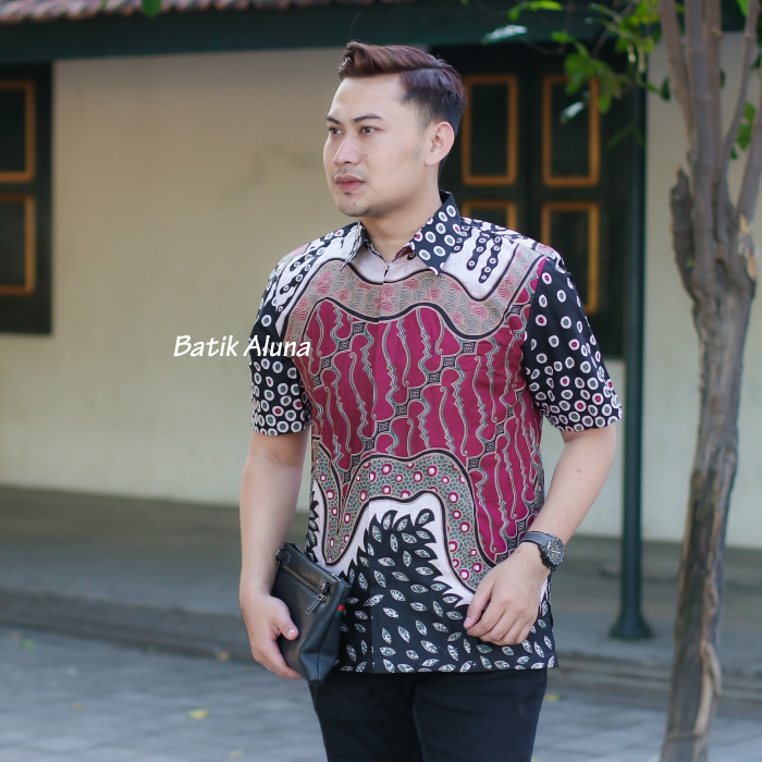 Batik Aluna Kemeja Pria Lengan Pendek PD 016