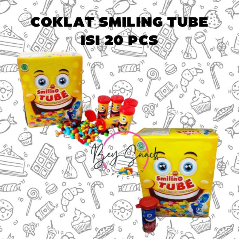 

COKLAT SMILING TUBE / PERMEN COKLAT SMILING TUBE ( ISI 20 PCS)