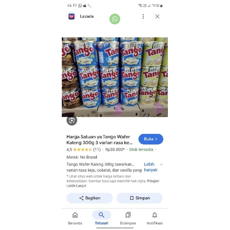 

tanggo kaleng berat 200 gram