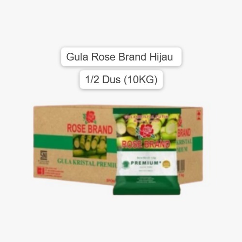 

Gula Rose Brand Hijau 1/2 Karton (10Kg) - Gula Premium/Gula Murah