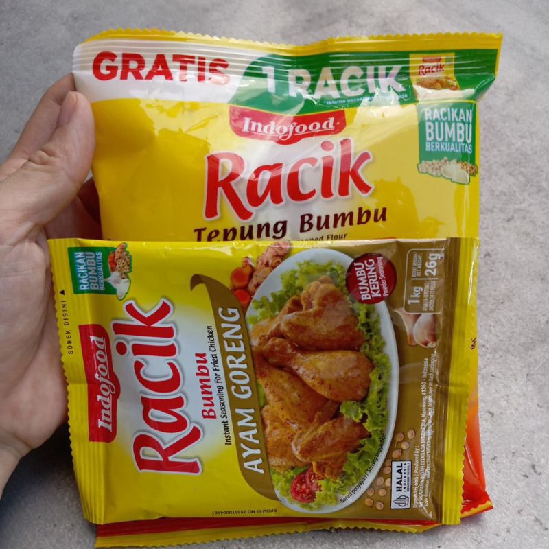 

INDOFOOD RACIK TEPUNG SERBAGUNA 210 GR FREE BUMBU AYAM GORENG 1'S