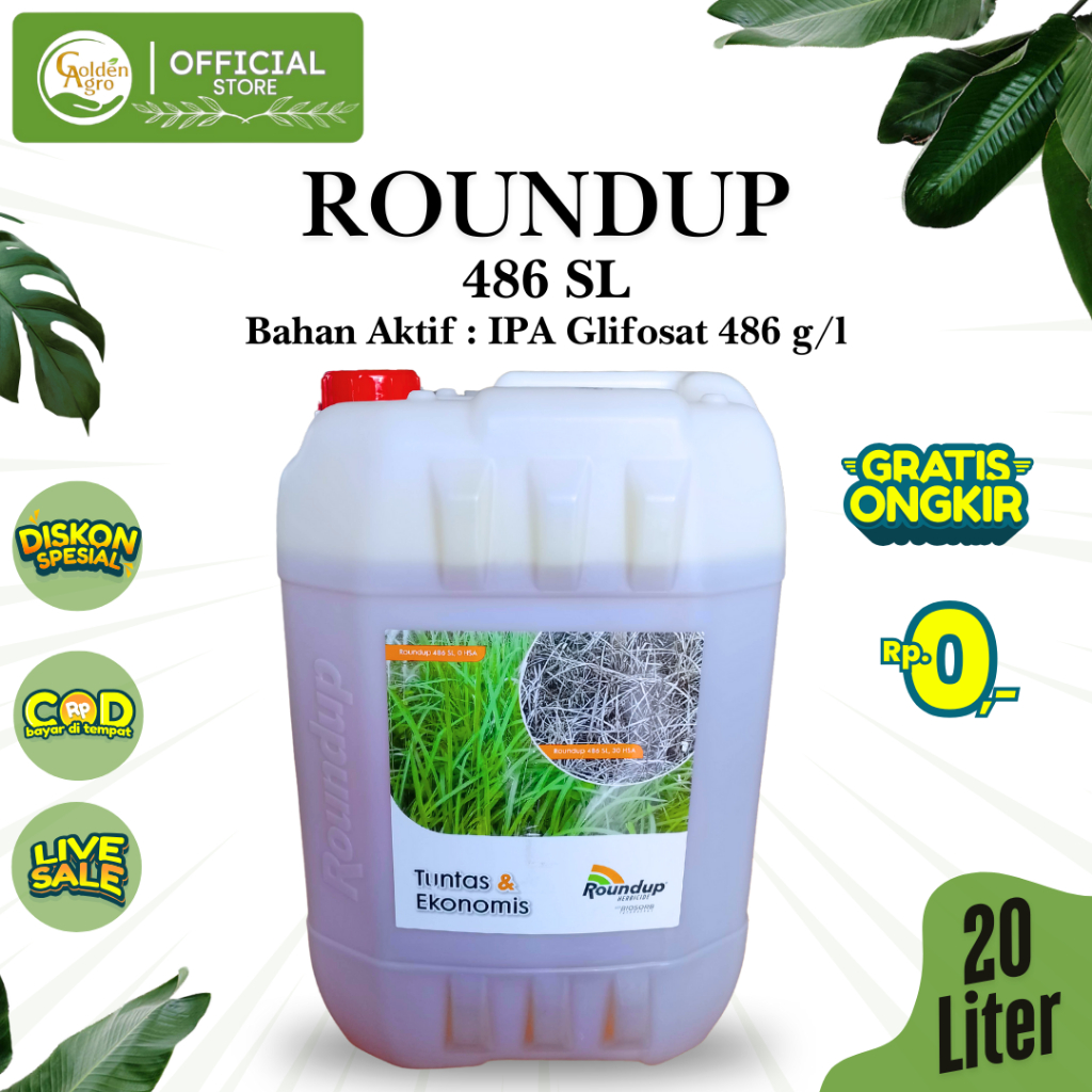 HERBISIDA ROUNDUP 486SL SL 20 LITER 20LT ORIGINAL