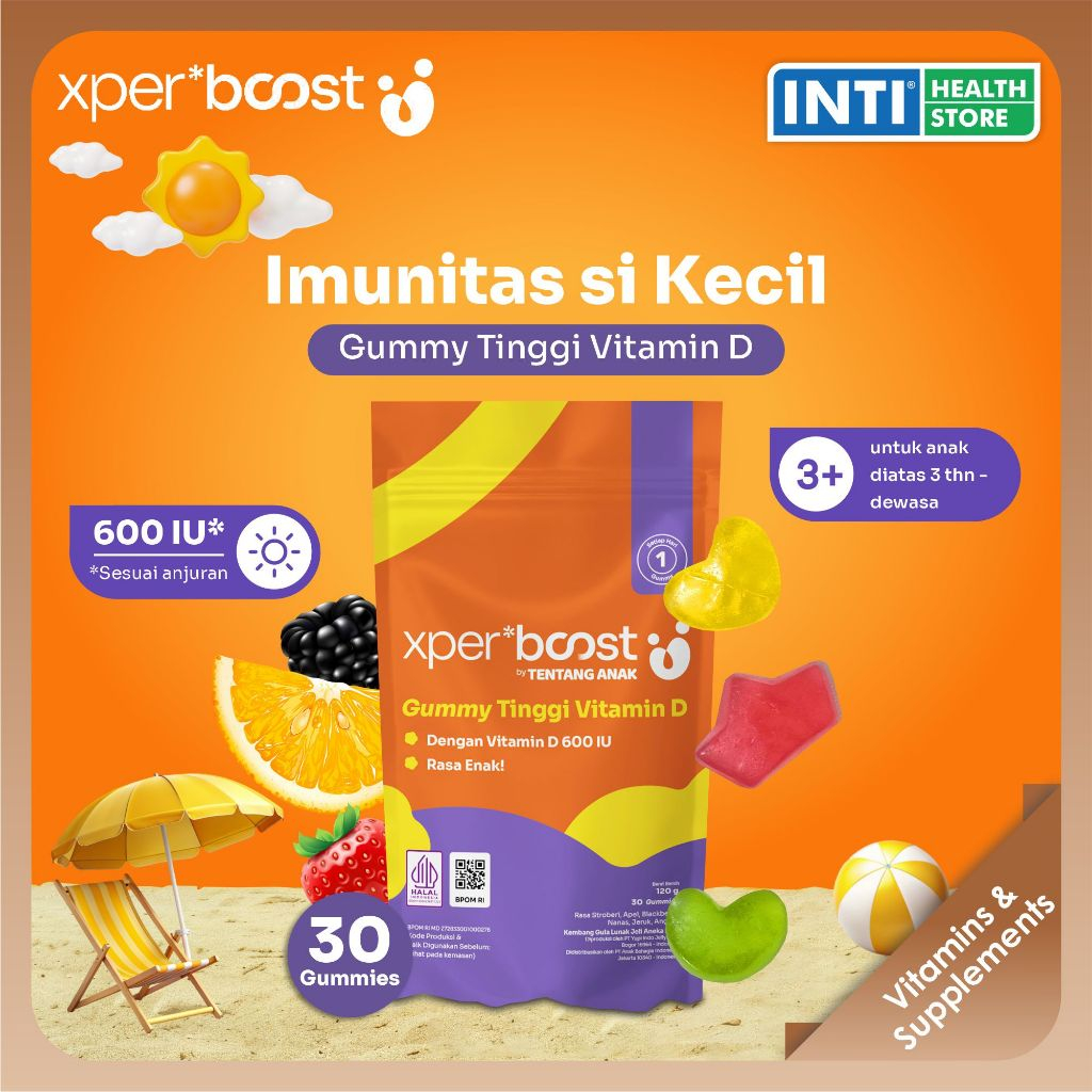 Expert Boost | Expert Care Boost Gummy Vitamin D Anak dan Dewasa | Boost Imunitas & Pertumbuhan | 30