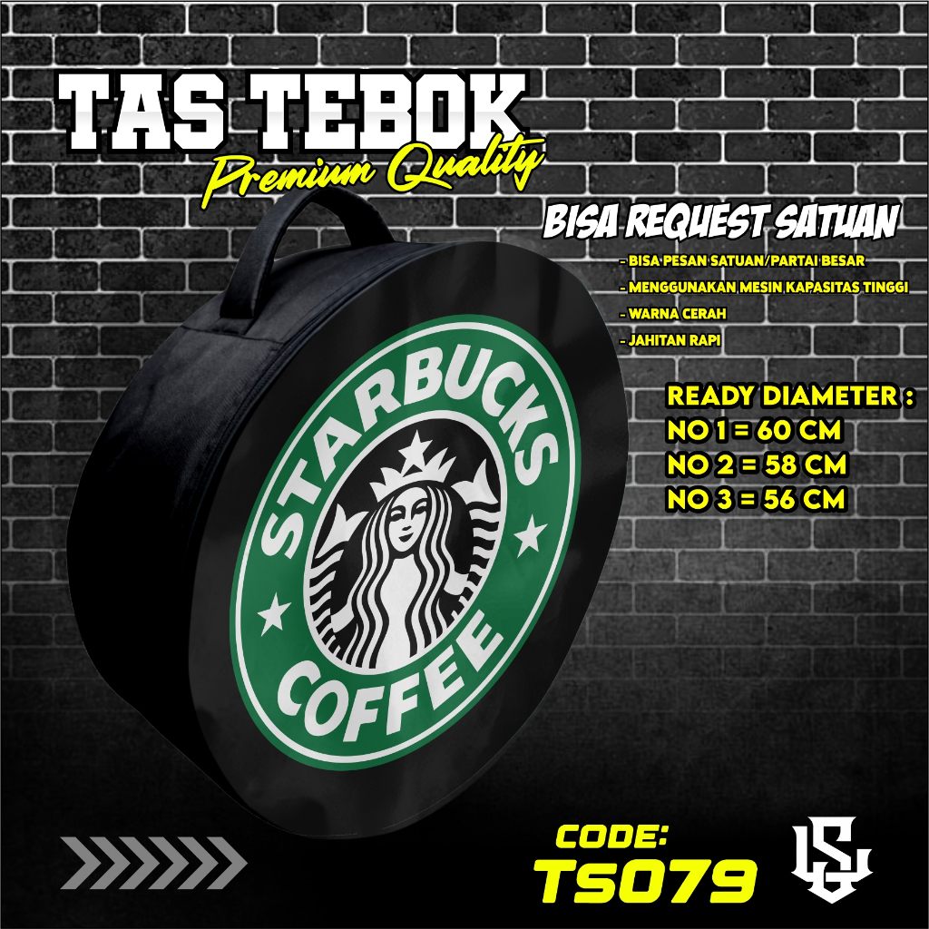 tas tebok murai motif STARBUCKS COFFEE ransel gendong jinjing bawa tebok sangkar murai printing