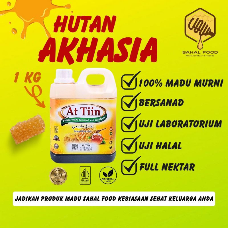 

.MADU FULL NEKTAR,100% ASLI&MURNI TANPA CAMPURAN,HUTAN AKHASIA,At-Tiin,1KG/500GRAM/300GRAM