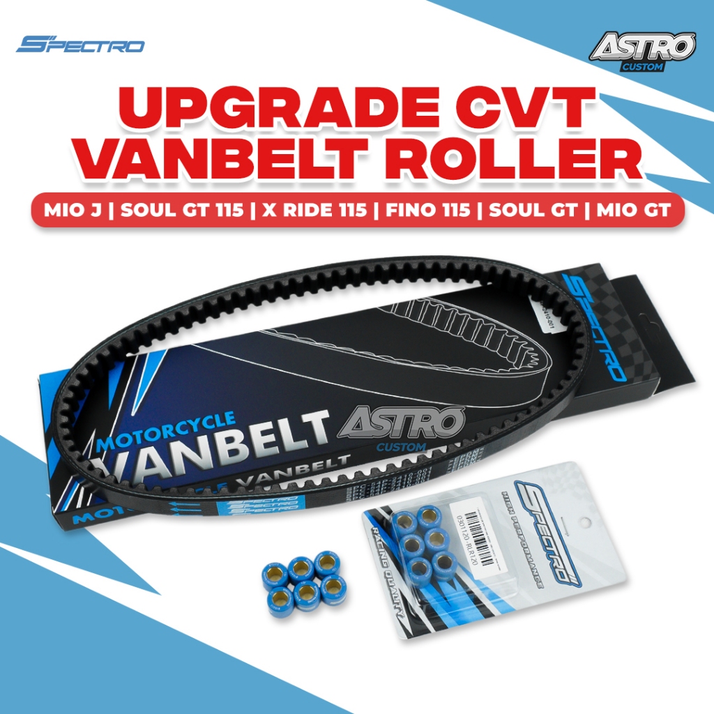 Paket Vanbelt + Roller Spectro Mio J Mio GT Xride Soul GT Fino Fi 115 Roler Vbelt Upgrade CVT Racing