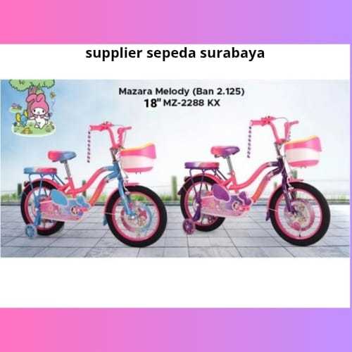 SEPEDA ANAK PEREMPUAN 12 16 18 INCH MINI MAZARA MELODY MZ-2288 KX,SEPEDA READY SEMUA WARNA - NEW