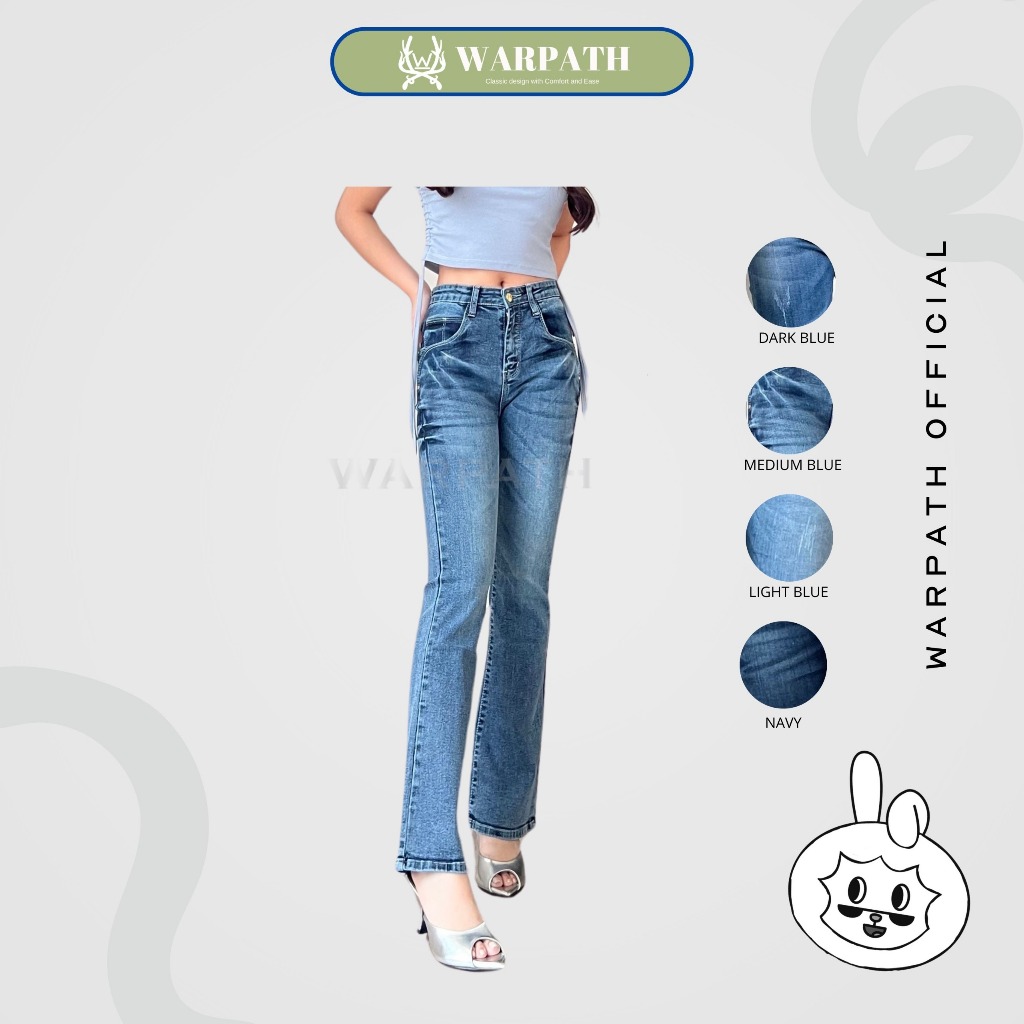 WARPATH - Celana Highwaist Cutbray Jeans Stretchboot All Varian Cutbray Pants Bahan Stretch