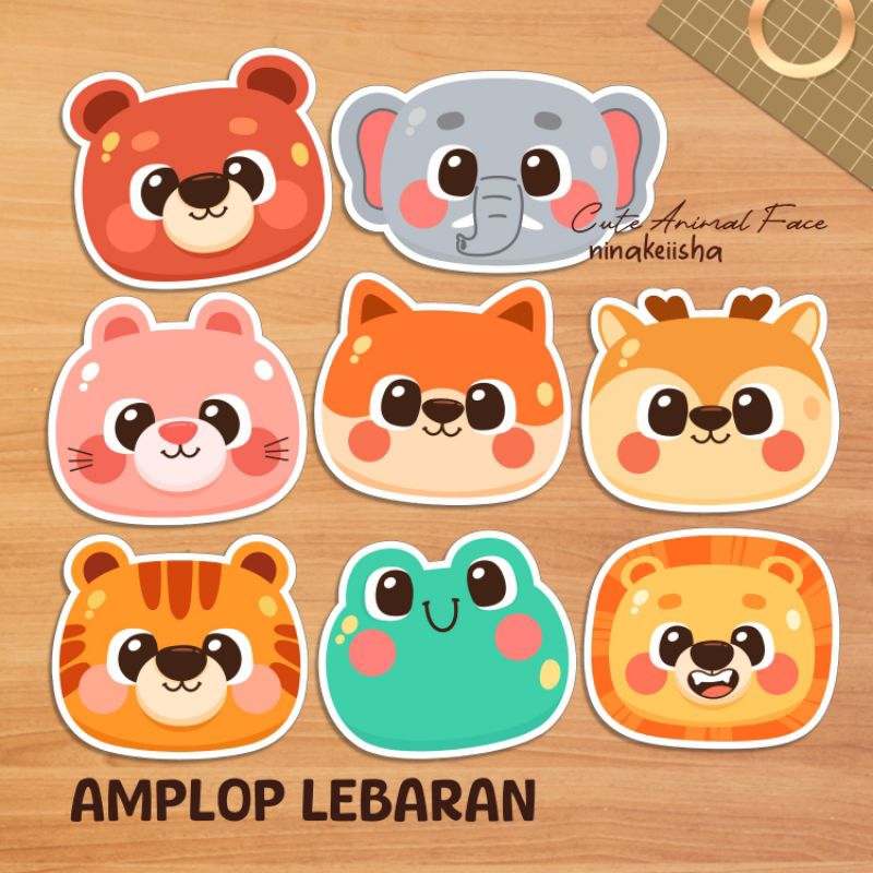 

Amplop Lebaran Karakter Cute Animal Face Amplop Idul Fitri