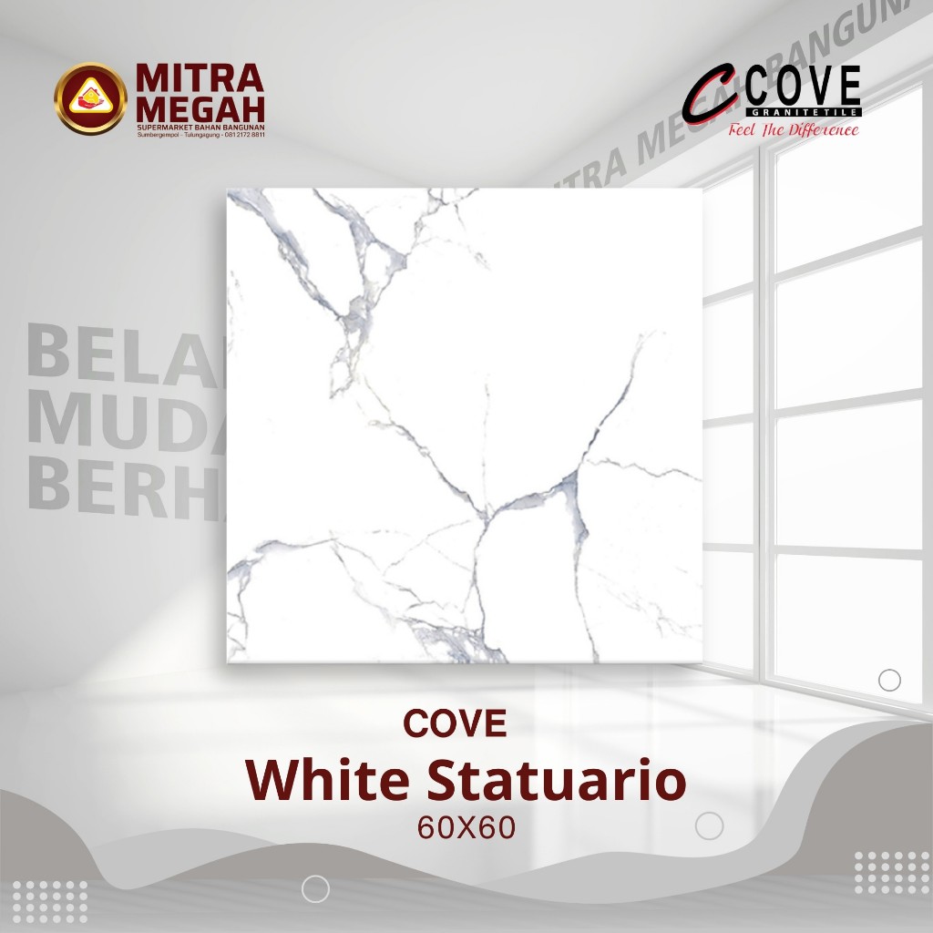 KERAMIK GRANIT COVE 6060 White Statuario