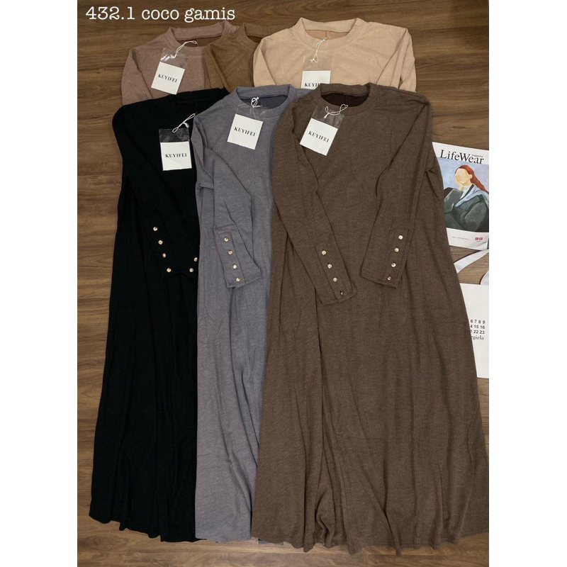 Kuyifei 432.1//kuyifei gamis knit//dress kuyifei//pakaianwanitasby