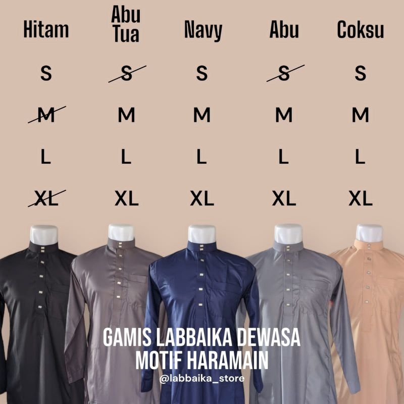 gamis labbaika haramain/gamis haramain/gamis saudi/gamis murah