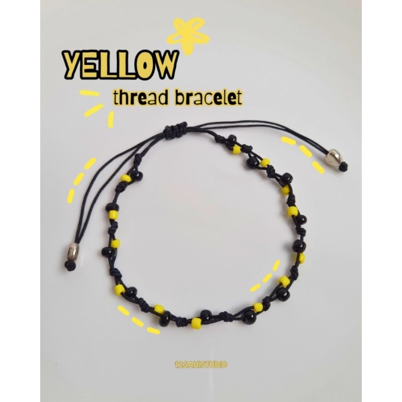 [TREASURE] YELLOW BRACELETS | GELANG TALI | GELANG MANIK-MANIK