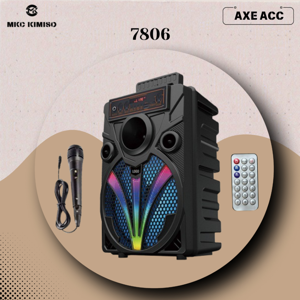 Speaker Bluetooth Brain Power 7806  8.8 inch Remote Mic Eco