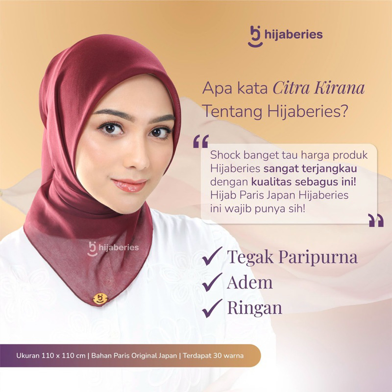 Skd jilbab Segi Empat Paris Basic Japan
