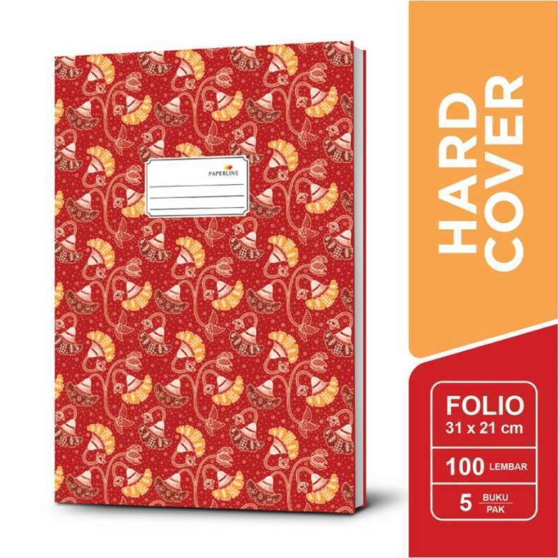 

PAPERLINE BUKU FOLIO BERGARIS HARDCOVER 100 LEMBAR