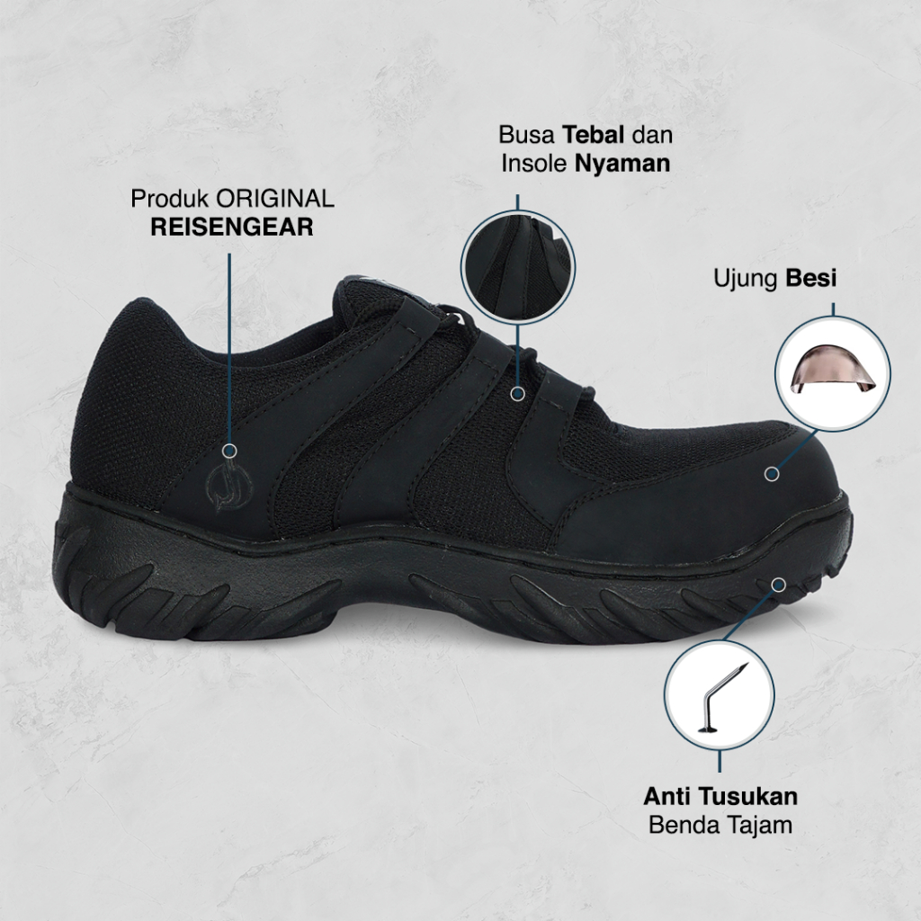 SEPATU SAFETY PRIA MODEL  BOOTS PRIA TYPE LOW BOOT REISENGEAR CAIMAN SEPTI BUTS SEPATU SEFTY