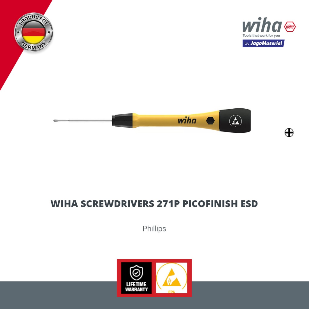 Wiha Screwdrivers 271P PicoFinish® ESD - Obeng Plus