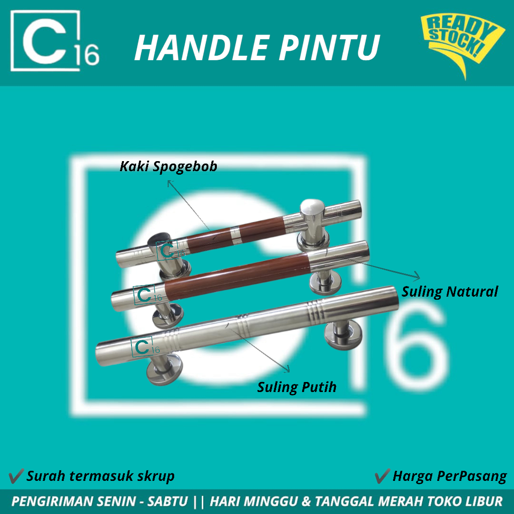Handle Pintu Rumah 30 Cm Stainless Tarikan Pintu Rumah Gagang Pintu Minimalis Murah