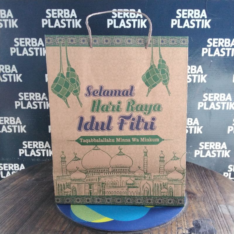 

Paper Bag Idul Fitri Motif - ukuran 26x13x33