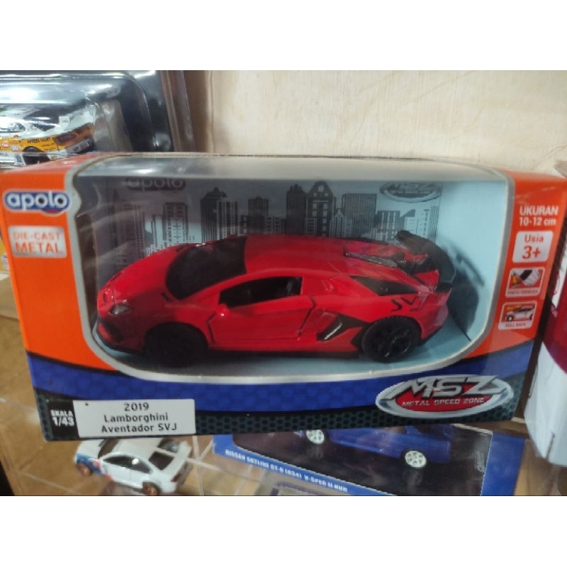 2019 Lamborghini Aventador SVJ red (open door) skala 1/43 1:43 MSZ apollo