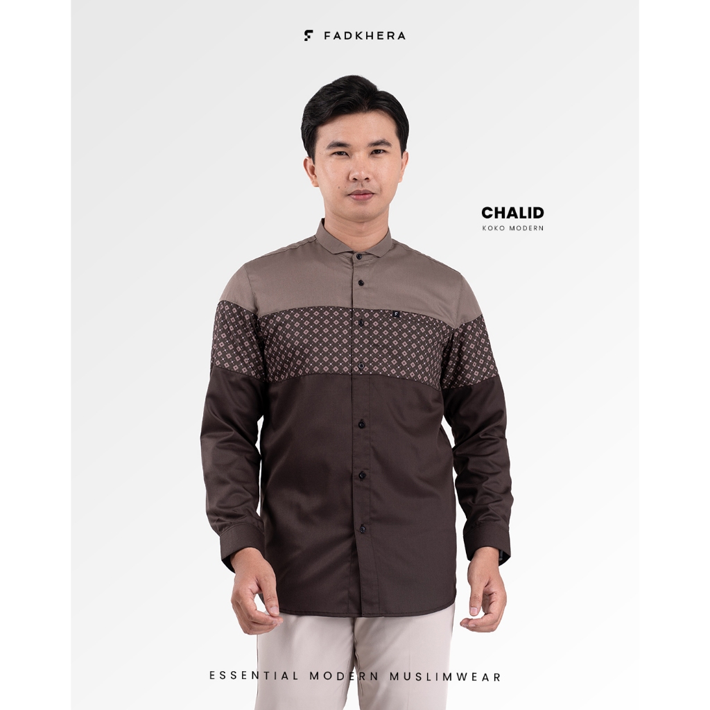 Fadkhera Chalid Kemeja Koko Modern | Koko Santri | Kemeja Koko Pria | Koko Pria | Seragam Koko