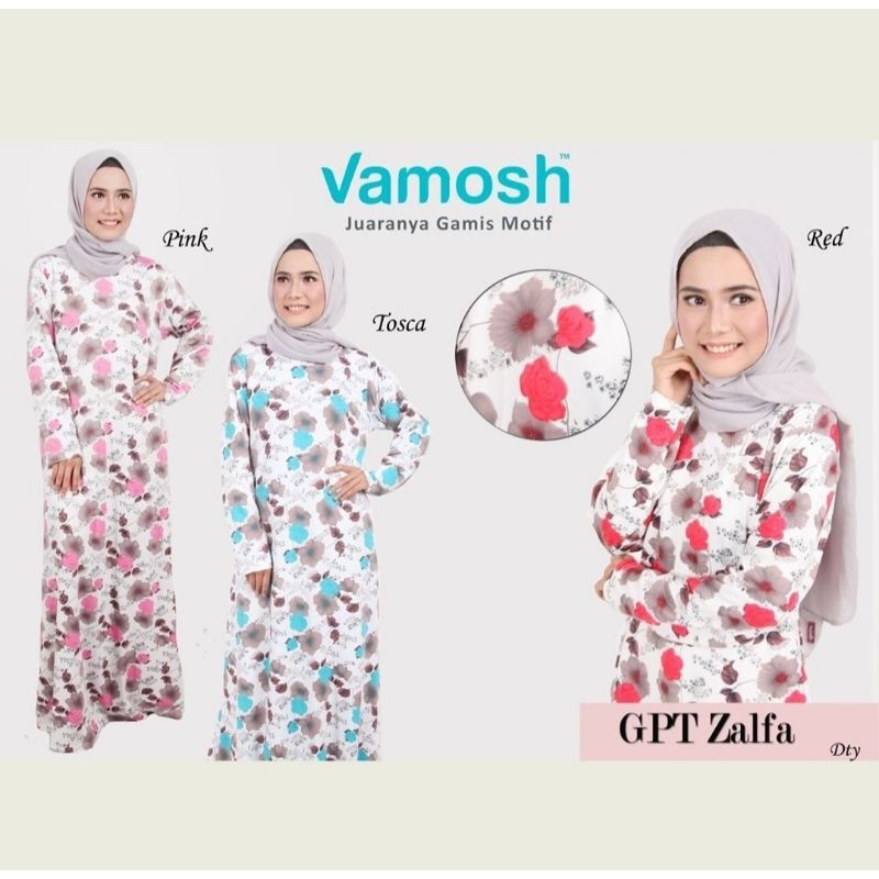 Vamosh GPT Gamis Payung Zalfa | Gamis Jersey Premium
