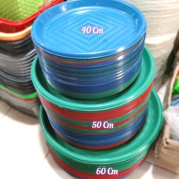 Tampah PLASTIK Bulat 40 CM Nampan Bulat Sedang Serbaguna Tebal Food Grade BPA FREE Awet 40 CM