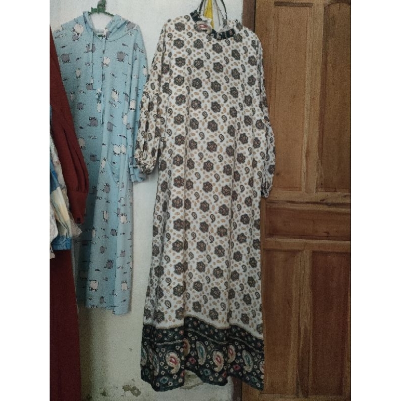 preloved gamis jumputan ld 125 panjang 140