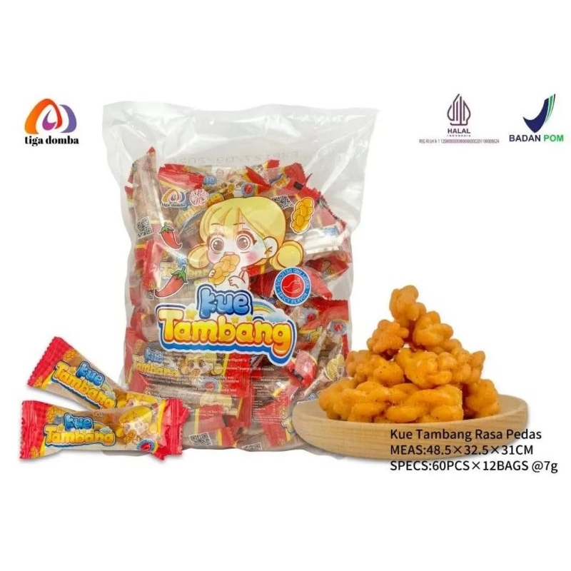 

Kue Tambang/untir untir rasa pedas dan manis 60pcs (420gr)