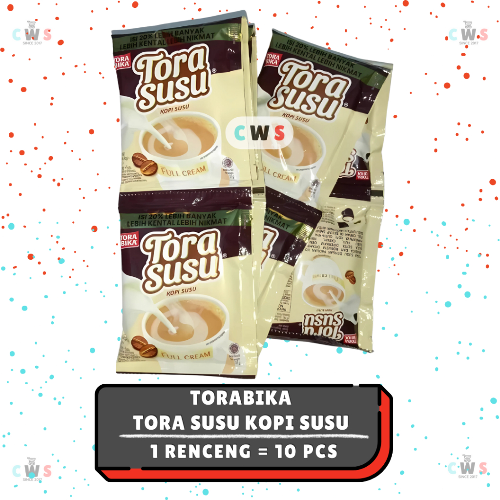 

TORABIKA TORA SUSU Kopi Susu Full Cream Sachet - 1 Renceng / 10 Pcs