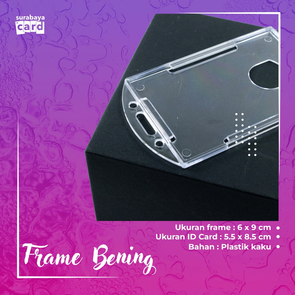 

Frame BENING TRANSPARANT/Bening Kaca Casing Tempat ID Card Holder Portrait