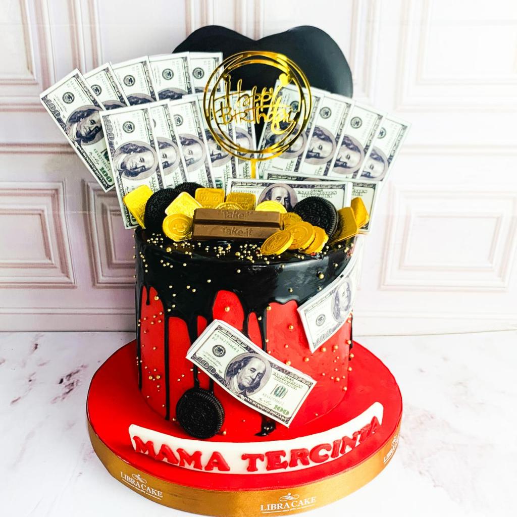 

Kue Ulang tahun/Birthday cake/Kue Ultah Tema Dollar/Dollar Cake/Kue Money cake